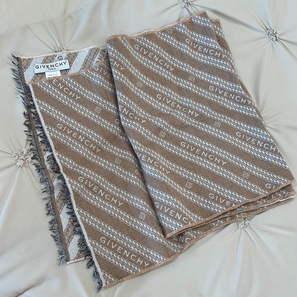 Givenchy reversible wool scarf